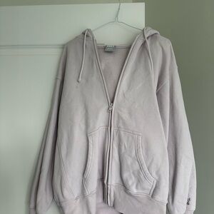 Aritzia Zip-Up Hoodie in Dusty Lavender